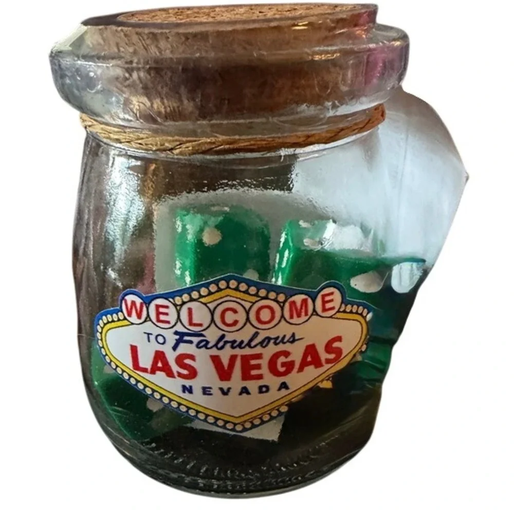 Las Vegas Souvenir Set Rhinestone Tumbler Keychain Dice‎ Game Pink Bling